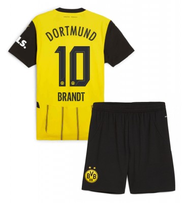 Borussia Dortmund Julian Brandt #10 Hemmakläder Barn 2024-25 Kortärmad (+ Korta byxor)